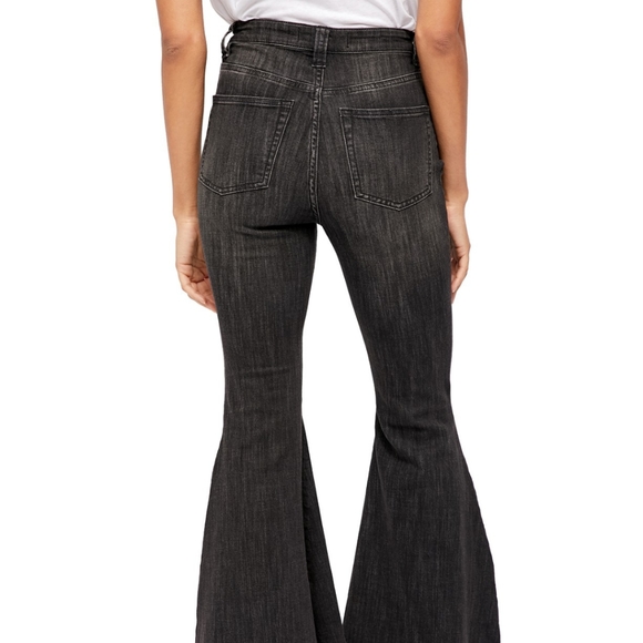 Free People Irreplaceable Flare Black High Rise - Picture 2 of 9